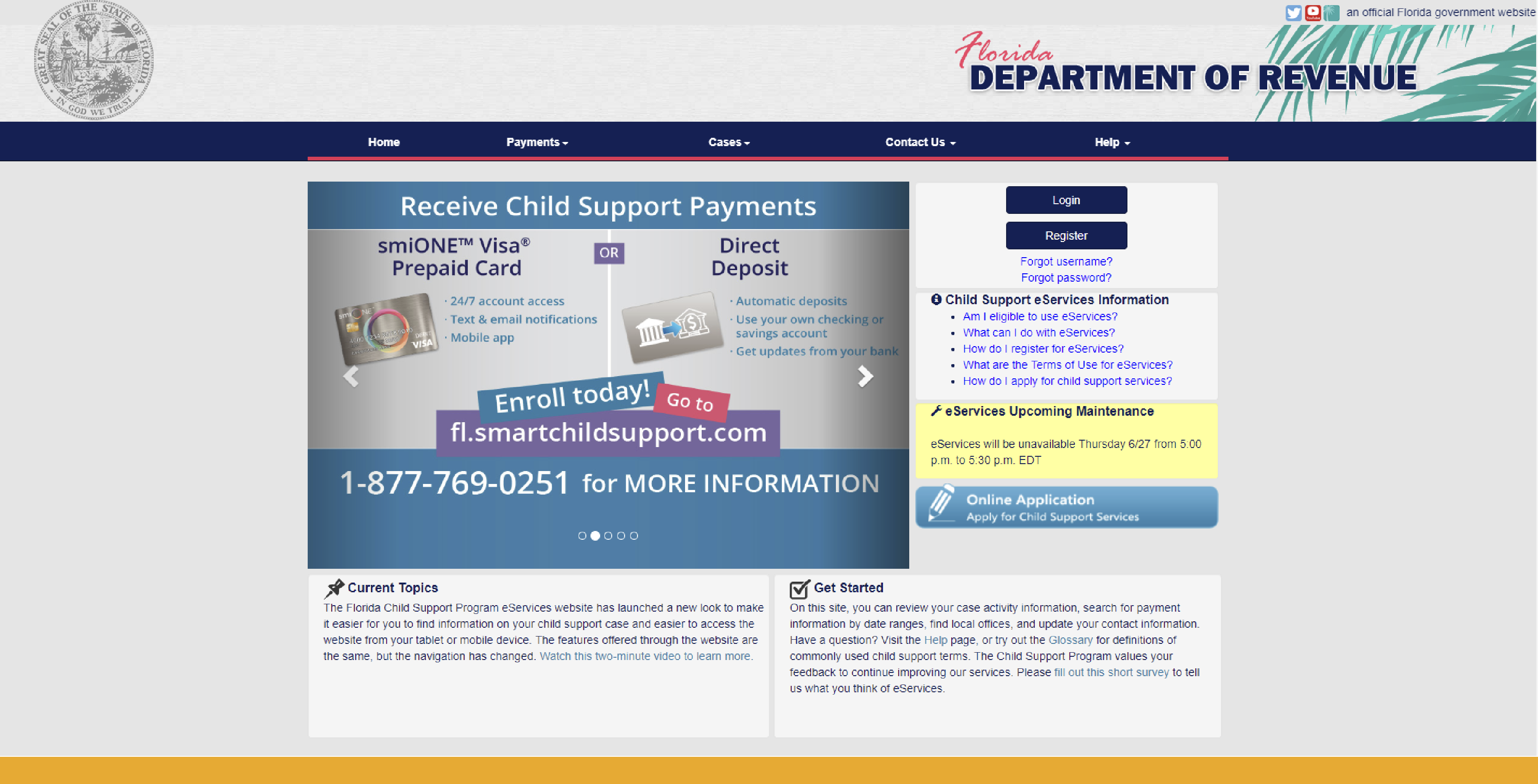 florida-department-of-revenue-webpage