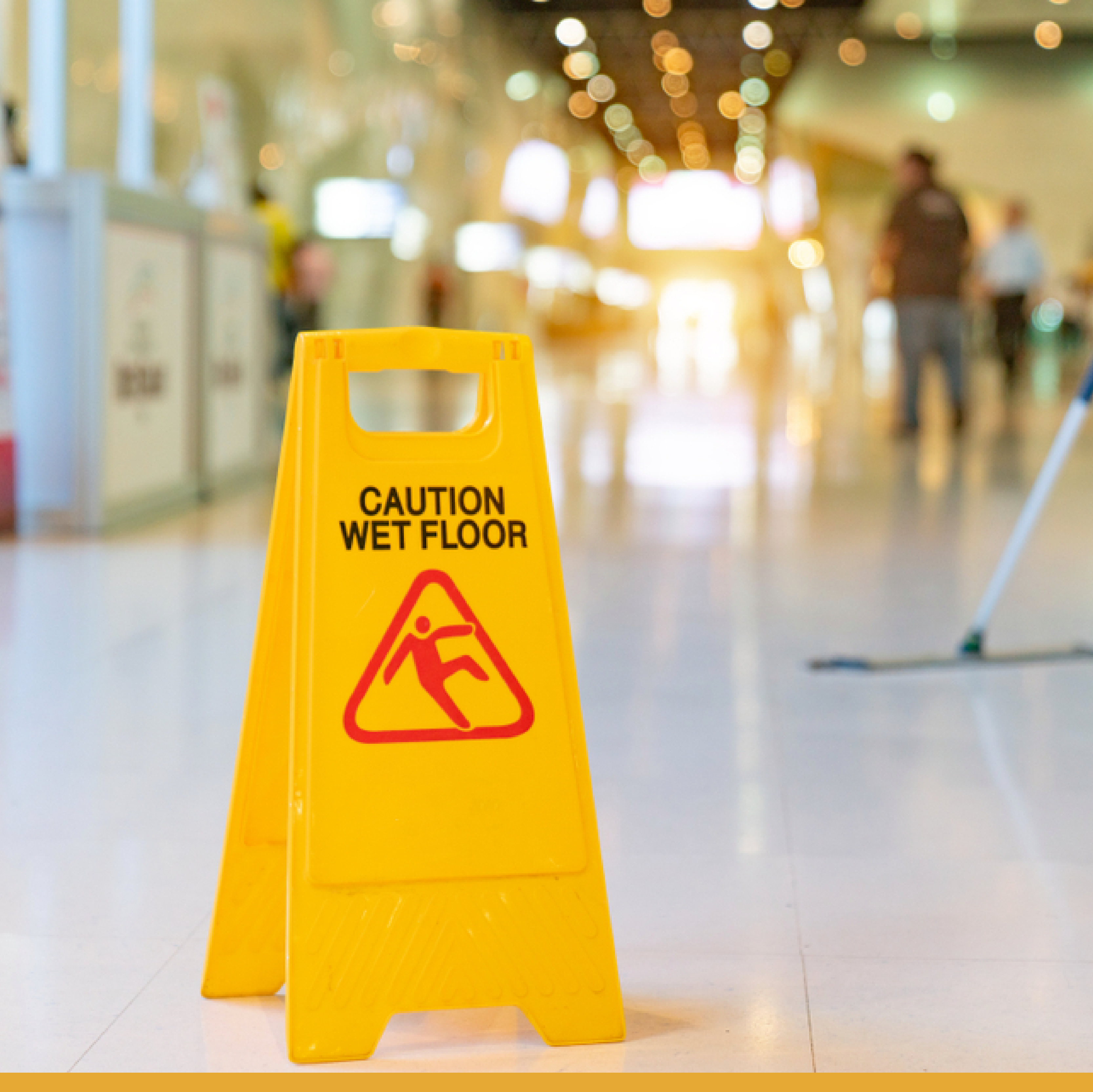 california-negligence-guide_wet-floor-sign-in-mall